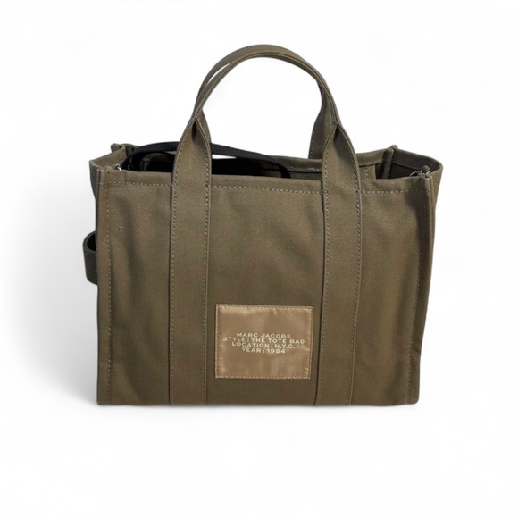 Marc Jacobs The Tote Bag Medium Canvas Slate Green - Picture 3 of 10